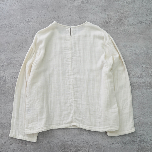ショートガーゼロンT/生成り/知多木綿3重ガーゼ 11枚目の画像