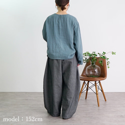 ショートガーゼロンT/ミストブルー/知多木綿3重ガーゼ 9枚目の画像