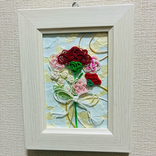 水引細工＊送料無料】カーネーションの花束＊水引フレームアート＊ 母