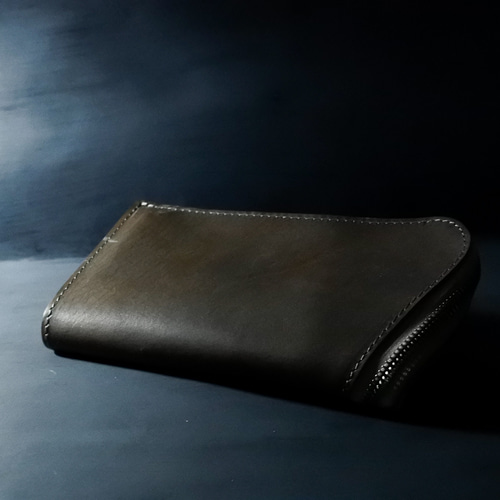 J1 Zip wallet グレー 本革長財布 L字ファスナー GUIDI 長財布 Nömadd