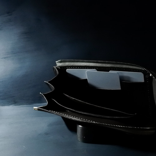 J1 Zip wallet グレー 本革長財布 L字ファスナー GUIDI 長財布 Nömadd