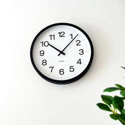 KATOMOKU muku clock 16 LL-size ブラック km-116BK 掛け時計 木製 静か 3枚目の画像