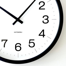 KATOMOKU muku clock 16 LL-size ブラック km-116BK 掛け時計 木製 静か 7枚目の画像
