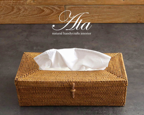 ◇翌日出荷◇ アタ製のシンプルなティッシュボックス ( ティッシュ
