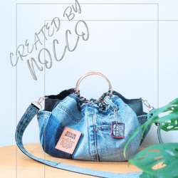 №742【DENIM Remake SHOLDER♥】デニムストラップスマホストラップ