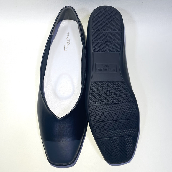 超輕量、平底、舒適♪ 防水平底鞋（黑色 x 霧面黑等）22.0cm - 26.0cm 第5張的照片