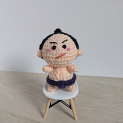 あみぐるみ お相撲さん ミニ 3 まわしグリーン どすこい力士
