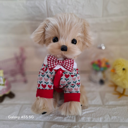 2.ぬいぐるみ、テディマルチーズ、犬、ハンドメイド、オリジナル、特大