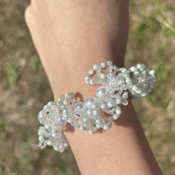 お花畑のようなブレスレット　-spring garden bracelet- 4枚目の画像