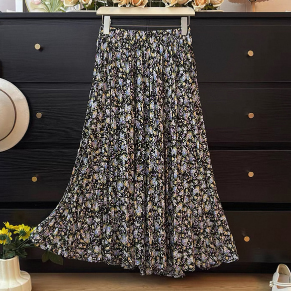 ロングスカート、夏のひんやりスカート、大人カジュアルスカート、レディーススカート、春夏秋 ﻿ 1枚目の画像