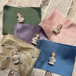 ミニミニハーフドールのピンクッション・キットF(薄いパープル) 3枚目の画像