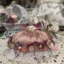 ミニミニハーフドールのピンクッション・キットF(薄いパープル) 4枚目の画像