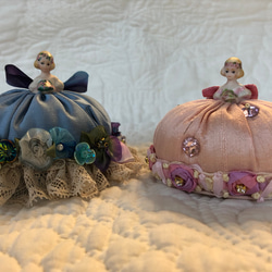 ミニミニハーフドールのピンクッション・キットF(薄いパープル) 5枚目の画像