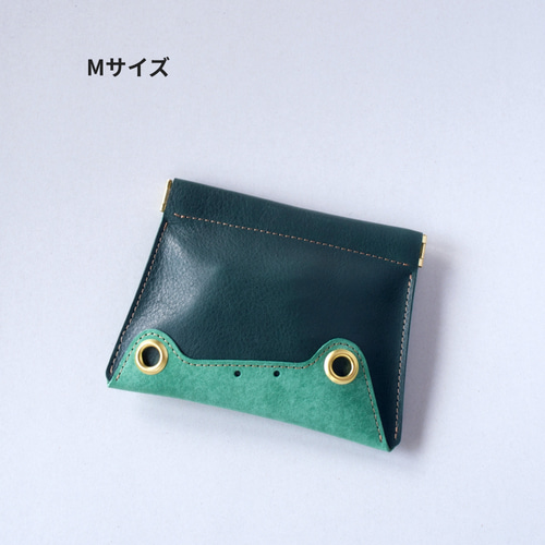 カエルのバネ口ポーチ『Zi-Frog』｜本革 ミニポーチ（S・Mサイズ