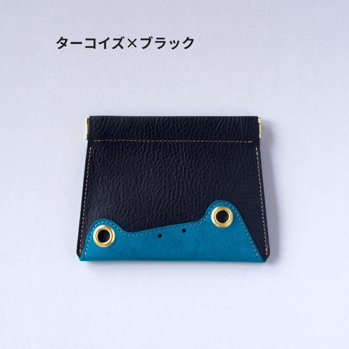 カエルのバネ口ポーチ『Zi-Frog』｜本革 ミニポーチ（S・Mサイズ