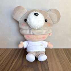 ちびぬい☆はぴぬい ぬい服 ふわもこくまちゃんセット(ベージュ