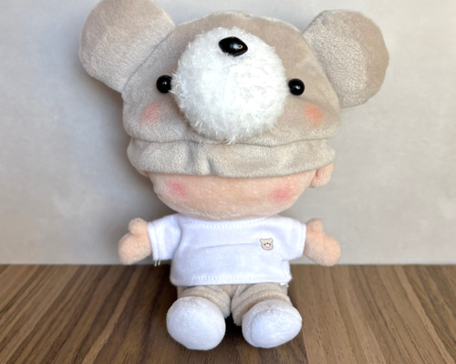 ちびぬい☆はぴぬい ぬい服 ふわもこくまちゃんセット(ベージュ