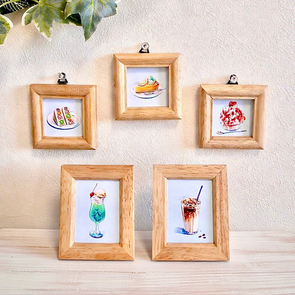【夏限定】小さな夏カフェ5点セット｜ミニアート 2枚目の画像
