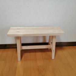 職人工房ほぞ組】木製スツール 高さ60cm ハイスツール 花台 (一生もの