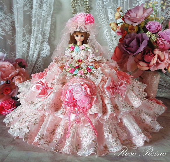 ★5月特別セール★ベルサイユの薔薇 クラシカルピンクの豪華フリルドールドレス ベルサイユの薔薇 ロマンティックピンクのラブリーボリュームフリル