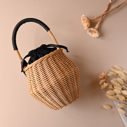 職人手編み☆小物入れ籠☆茶器収納☆茶道具籠☆工芸品☆手作り☆買い物