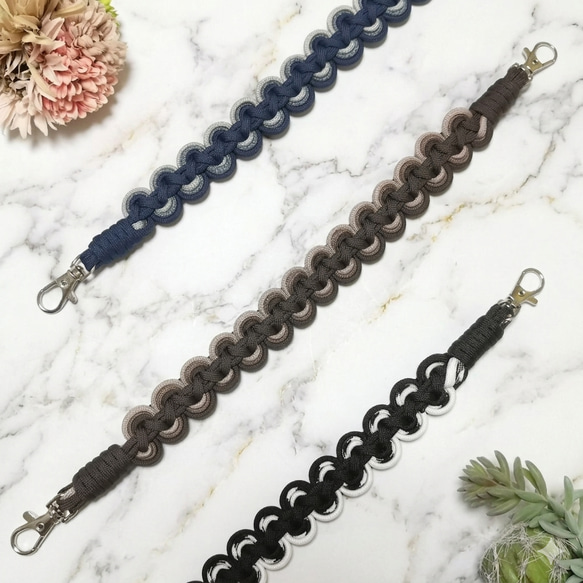 シンプル ハンドストラップ パラコード 携帯 スマホ ストラップ 太め