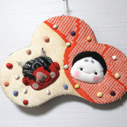 ☆節分 鬼とおかめ ☆壁飾り ☆ちりめん細工 2月 豆まき おに その他