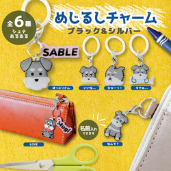 ちょこんと可愛い♪シュナウザー顔のミニスタンプ (シンプルはんこ 1.5
