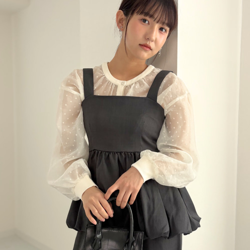 SS新作】迷わず羽織れる！大人のドットシアーカーディガン ドット柄