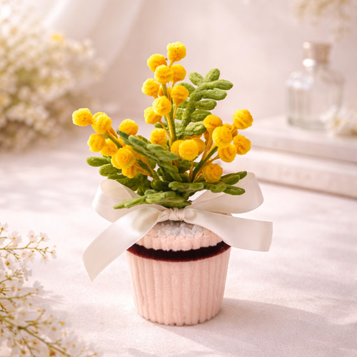 モールフラワー ミモザの鉢植え 盆栽 Momoda Handmade 通販 20670187