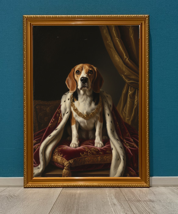 絵画★赤い犬３匹　額サイズ：たて60cm よこ52cm 絵画☆赤い犬3匹 額サイズ：たて60cm よこ52cm