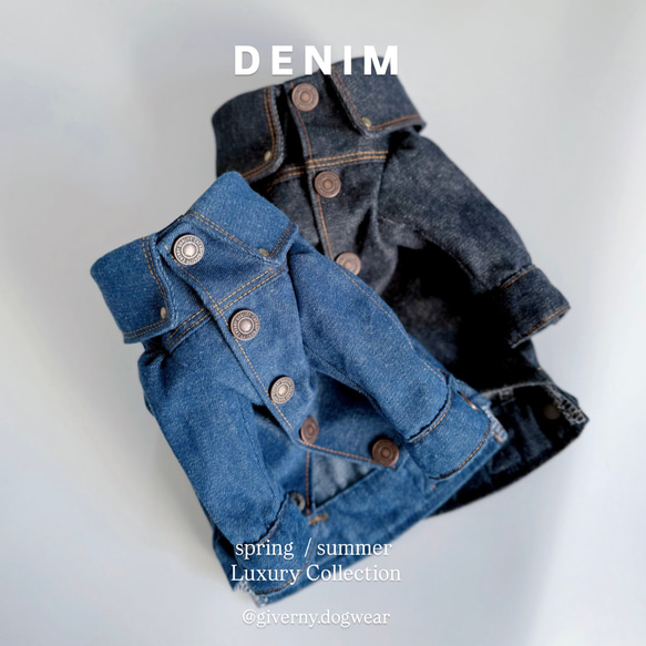 犬服】 春夏デニムジャケット spring × summer luxury DENIM