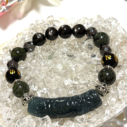 ❗️龍の力で最強魔除け❗️モリオンと水晶の六芒星浄化皿セット① 魔