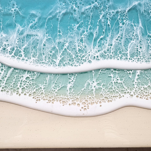 自分の可能性を広げたい方へ　深呼吸する海 海アート　45×22cm 自分をアップデートしたい方へ 深呼吸する海 海アート レジンアート45
