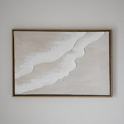 whisper white】 50×60cm 白い絵 ホワイトアート ホワイトインテリア