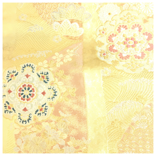 美品 正絹 作り帯 二部式 袋帯 華文に四季花唐草 黄金色が映える 美品 正絹 作り帯 二部式 袋帯 華文に四季花唐草 黄金色が映える 和装