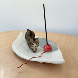 陶器の長毛の三毛猫 その他置物 シャシャミミ 通販 9604592｜Creema