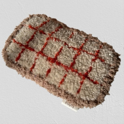 フラワーrug】ミニラグ 小物置き カラフル パンチニードル カーペット
