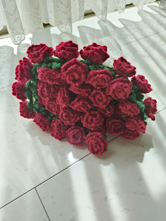 花束 ブーケ ブランケット バラ 薔薇 赤 レッド ボルドー 母の日