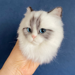 羊毛フェルト猫　全身　リアル可愛い三毛のマンチカン 羊毛フェルト猫 全身 リアル可愛い三毛のマンチカン 羊毛フェルト