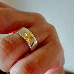 仁尾彫金『平打アイアンクロスリング、幅1.5cm厚み2.5mm
