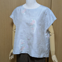 SOLD　着物リメイク　ブラウス　白大島　フリーサイズ SOLD 着物リメイク ブラウス 白大島 FREE SIZEの通販 by Yumi's shop