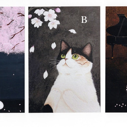 猫油彩画　池田道康作　A5サイズ 藤原亜南 油彩 愛しきものたち 「星にねがいを」猫の絵 SMサイズ | 一