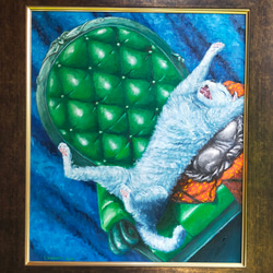 油絵F8号 窓辺の黒猫 絵画 黄土6号 通販 9386350｜Creema(クリーマ