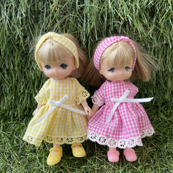 M2333 ミキちゃんマキちゃん ハンドメイド 服 ドットパジャマ パ