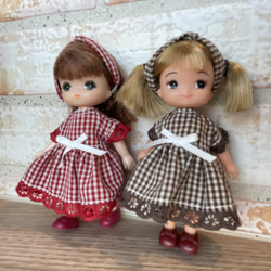 M2333 ミキちゃんマキちゃん ハンドメイド 服 ドットパジャマ パ