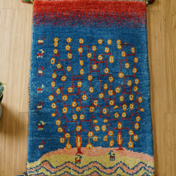 79×52cm 【ペルシャ絨毯 手織りギャッベ】アマレ族ギャッベ ギャベ