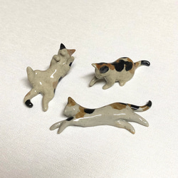 猫の箸置き三態（サビ猫）猫グッズ 猫雑貨 箸・箸置き gatti_zakka