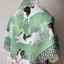 生命の木とタロット柄 フリース膝掛けブランケット 70×100cm（ペール