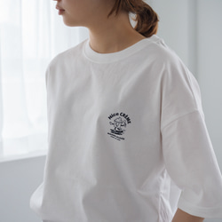 グラフィックプリント ホワイト Tシャツ バックプリント】ロゴグラフィックTシャツ 白/ホワイト 6.2oz 綿100